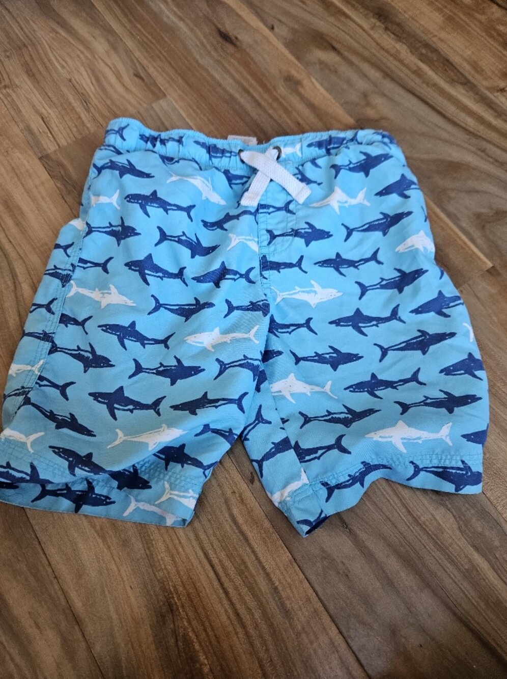 Tucker + Tate Light Blue Shark Swim Trunks 4t